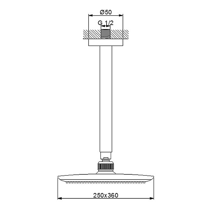 Newarc ABS Power Tavandan Ayarlı Duş Başlığı 470581 - 2