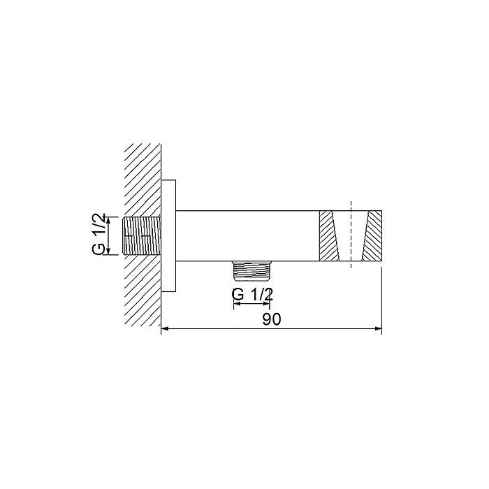 Newarc Corner Tutamaçlı Duş Çıkış Gagası 161092S - 2