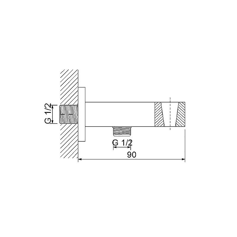 Newarc Corner Tutamaçlı Duş Çıkış Gagası 161092S - 2