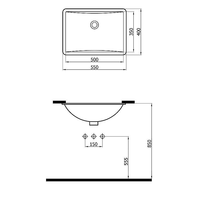 Newarc Dream Tezgah Altı Lavabo 2024 (HIL.L055) - 2