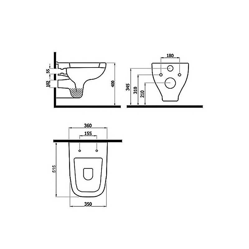 Newarc Energy Rimless Asma Klozet 2823 (ENE.K023) - 2