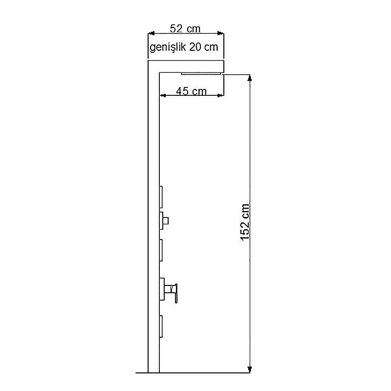 Newarc Idea Duş Paneli-Gri 440493 - 2