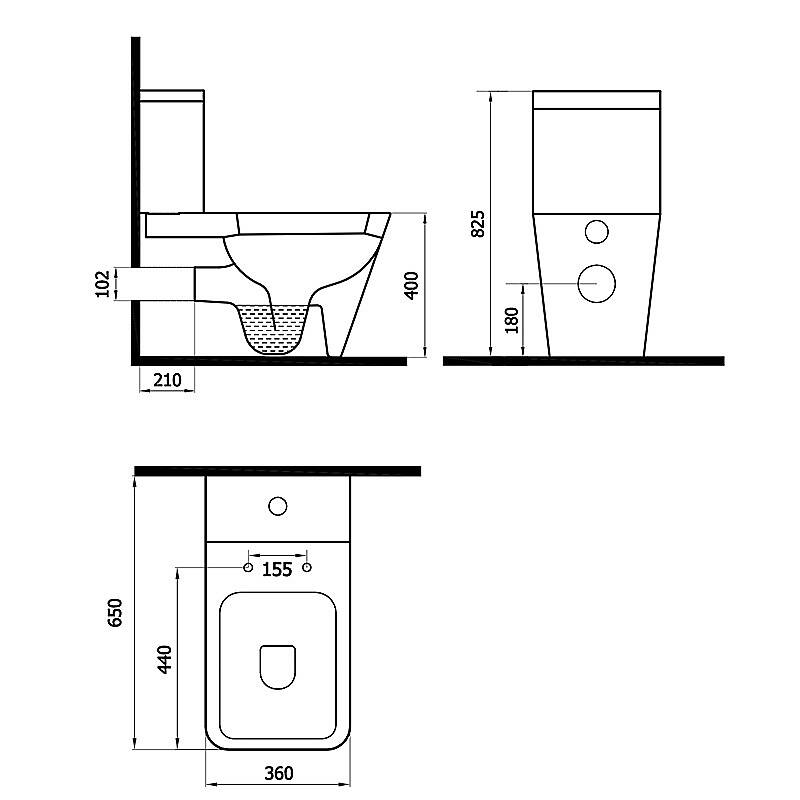 Newarc Loft Duvara Sıfır Klozet 5822 (LOF.K022) - 2
