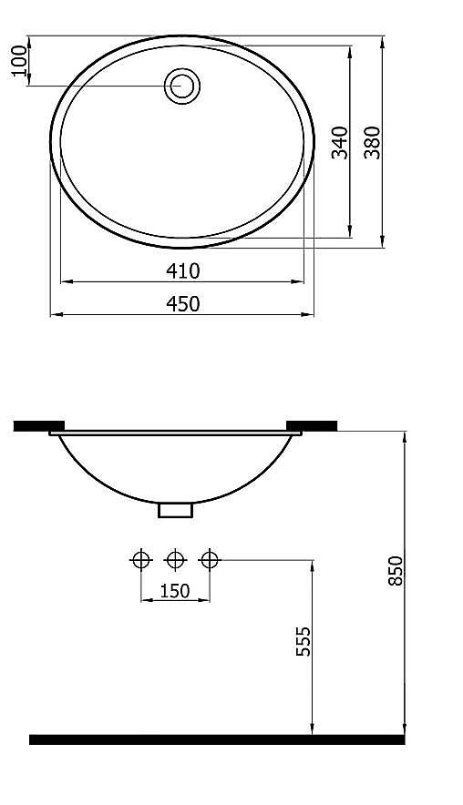 Newarc Lower Tezgah Altı Lavabo 2023 (HIL.L045) - 2
