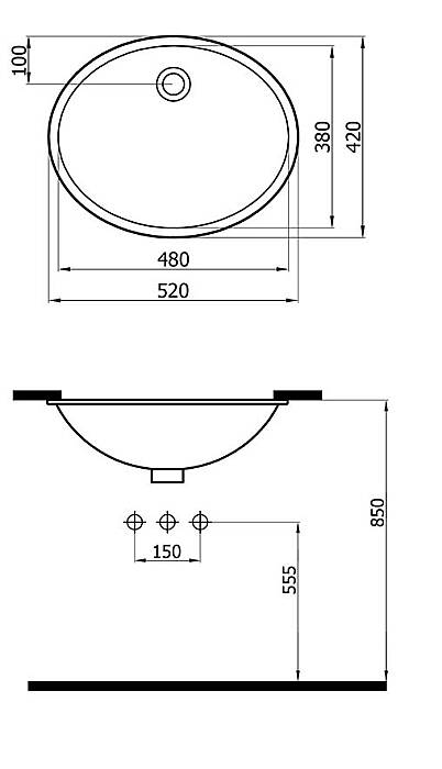 Newarc Lower Tezgah Altı Lavabo 2025 (HIL.L052) - 2