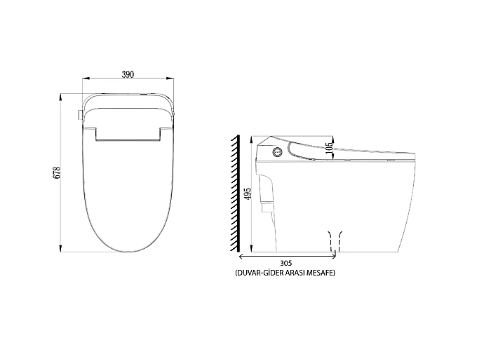 Newarc Mega-flush Takım Klozet MEGA068 - 2