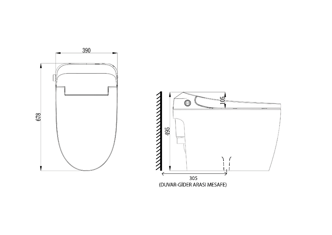 Newarc Mega-flush Takım Klozet MEGA068 - 2