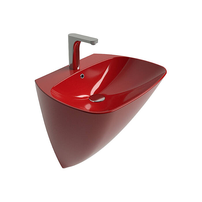 Newarc Mono Monoblok Lavabo Parlak Kırmızı 3818R