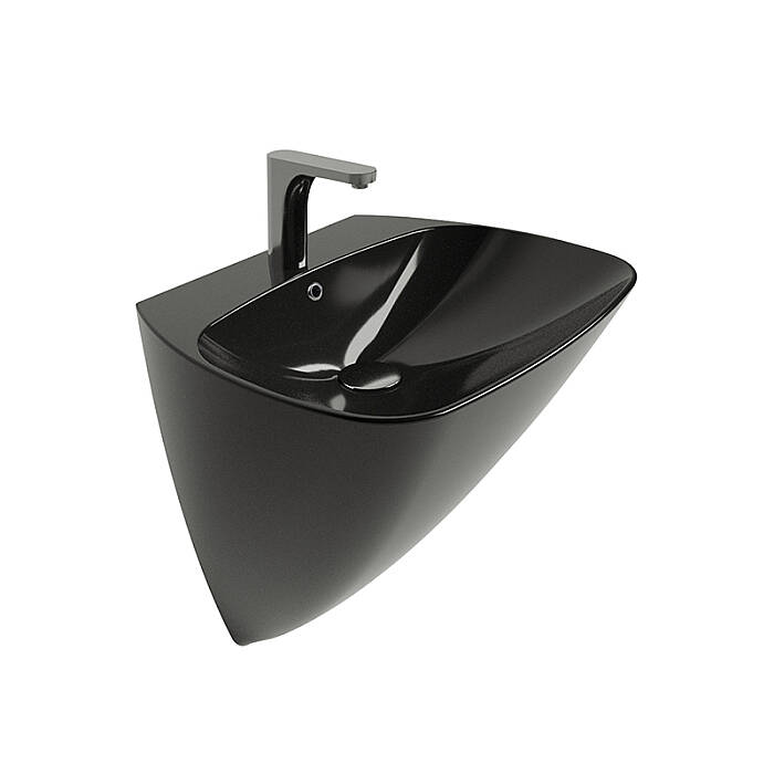 Newarc Mono Monoblok Lavabo Parlak Siyah 3818B