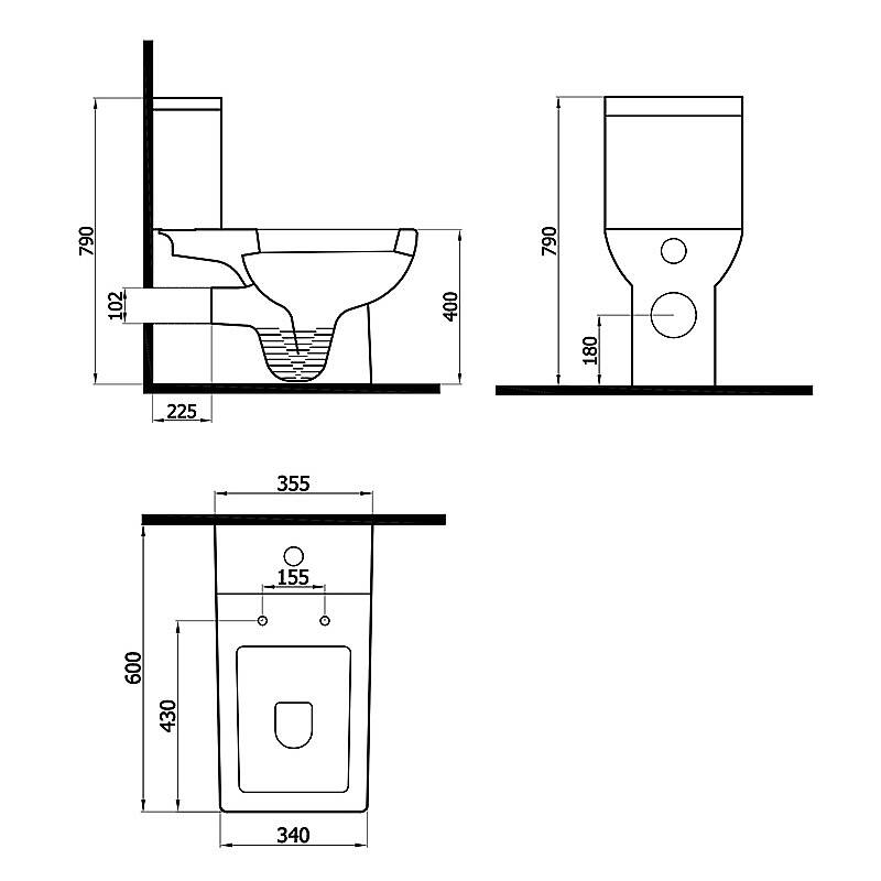 Newarc Power Duvara Sıfır Klozet Set 4822 (POW.K022) - 2