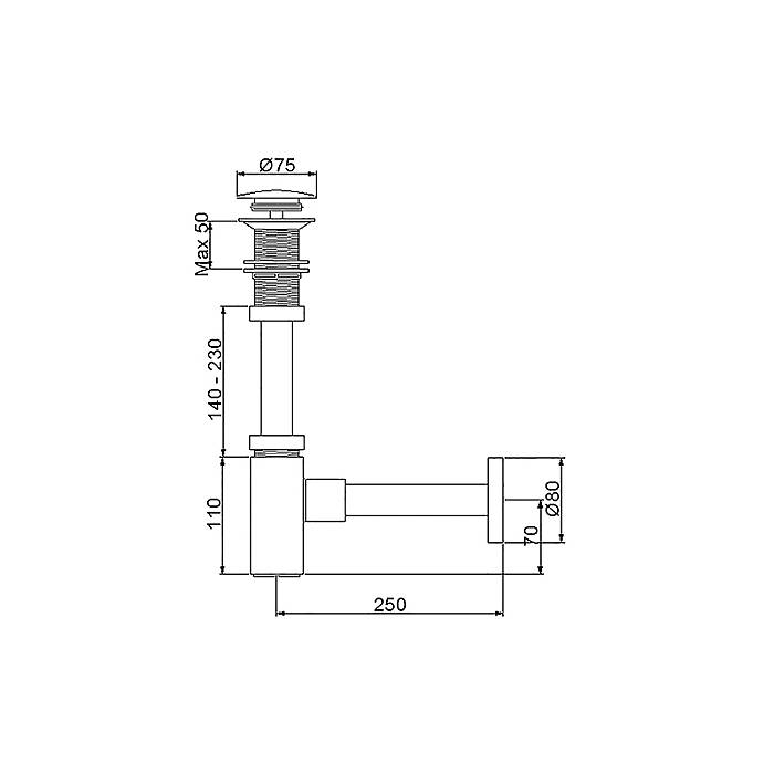 Newarc Sifon Takımları Corner Lavabo Sifonu 760522 - 2