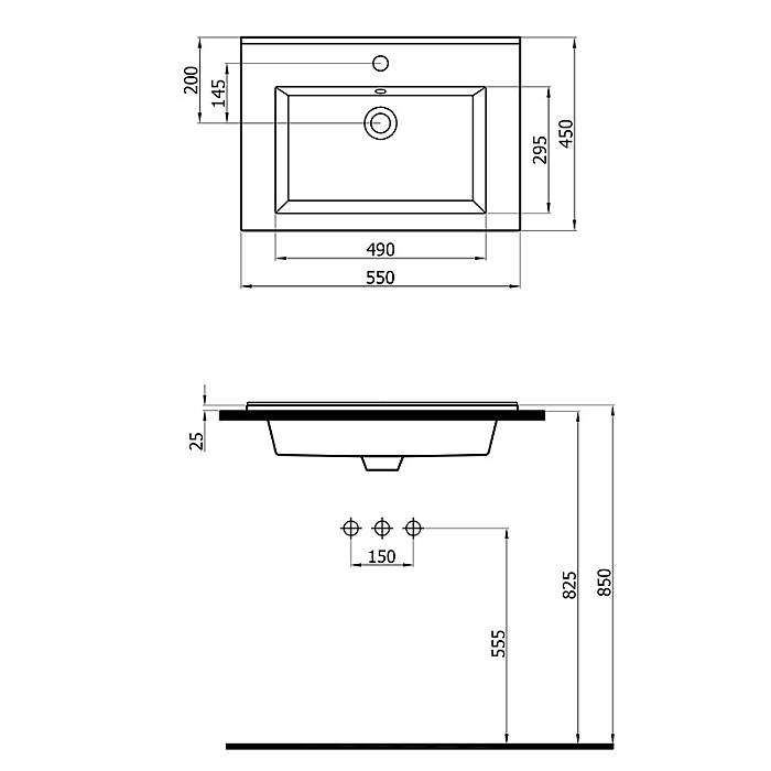 Newarc Silver Slim Lavabo 501055 (SLM.L055) - 2