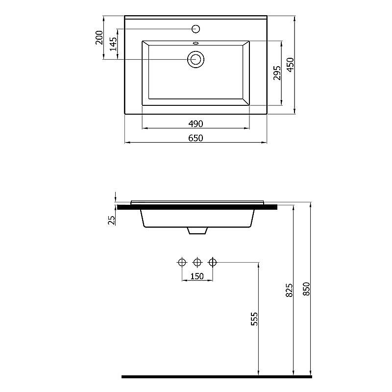 Newarc Silver Slim Lavabo 501065 (SLM.L065) - 2