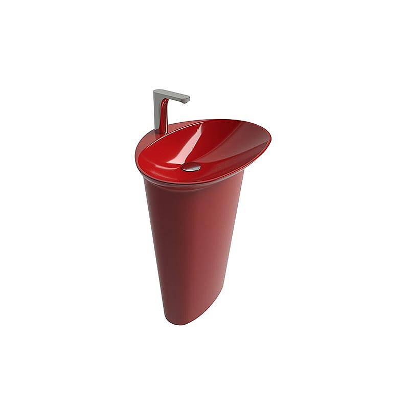 Newarc Stella Tabandan Lavabo Parlak Kırmızı STE.L.085R - 1
