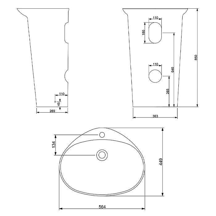 Newarc Stella Tabandan Lavabo STE.L.085 - 2