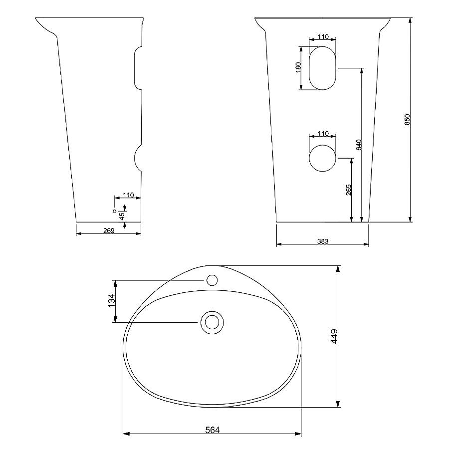 Newarc Stella Tabandan Lavabo STE.L.085 - 2