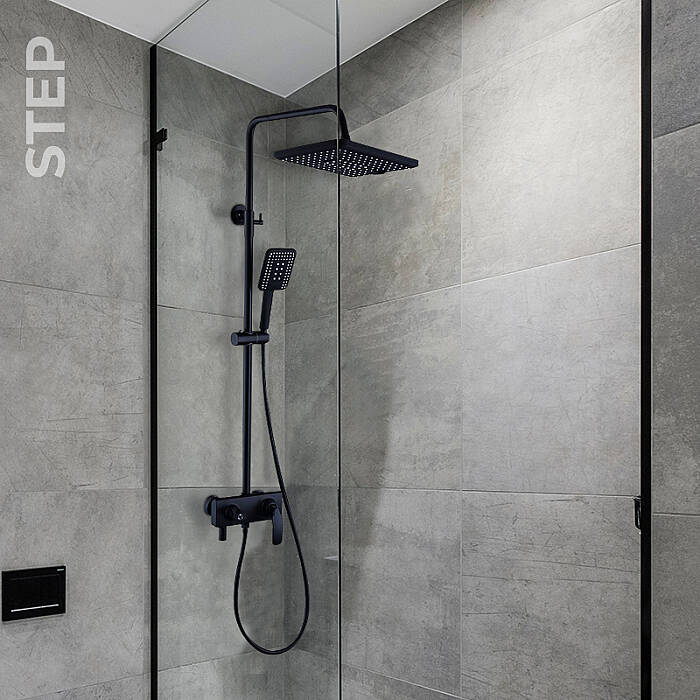 Newarc Step Bataryalı Duş Ünitesi Siyah 900515B - 2