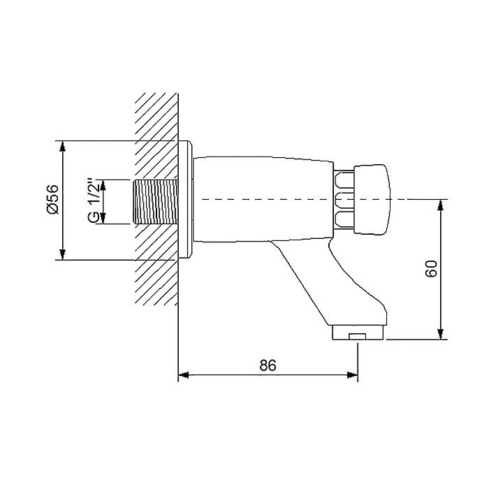 Newarc Tekno Zaman Ayarlı Ankastre Lavabo Bataryası 516005 - 2