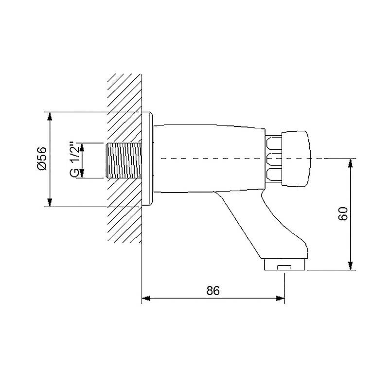 Newarc Tekno Zaman Ayarlı Ankastre Lavabo Bataryası 516005 - 2