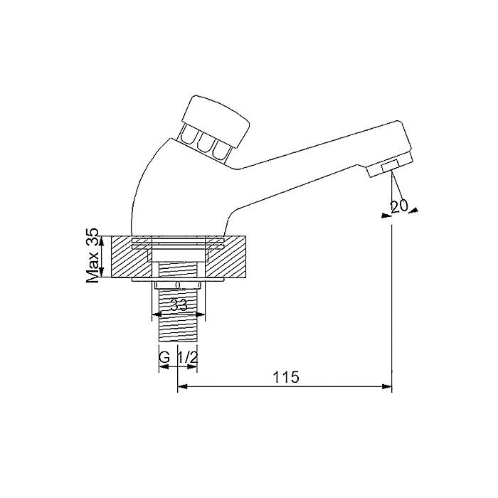 Newarc Tekno Zaman Ayarlı Lavabo Bataryası 516004 - 2