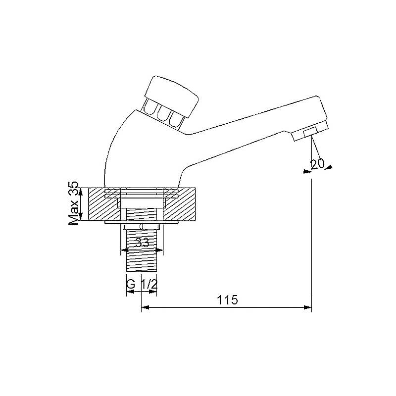 Newarc Tekno Zaman Ayarlı Lavabo Bataryası 516004 - 2
