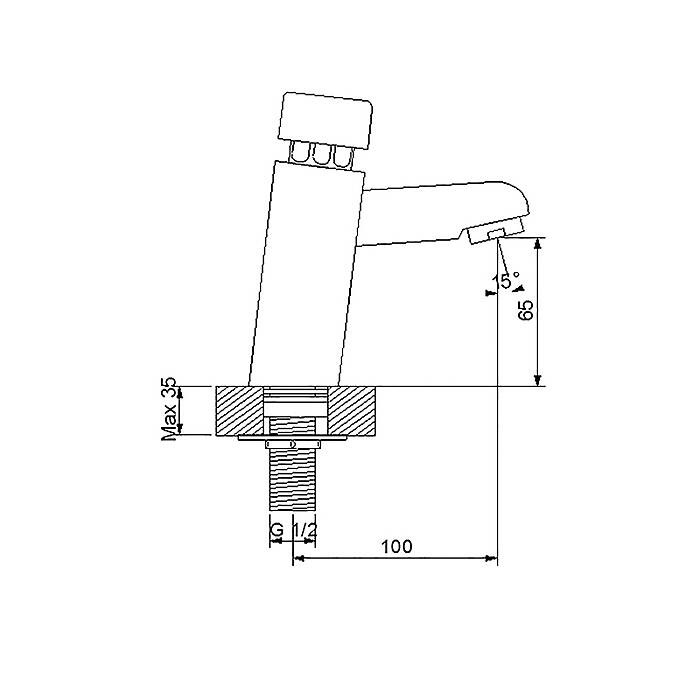 Newarc Tekno Zaman Ayarlı Yüksek Lavabo Bataryası 516014 - 2
